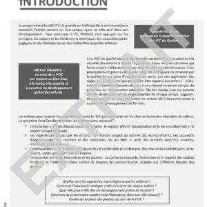 Programme éducatif Je grandis-garderie communautaire – site 10